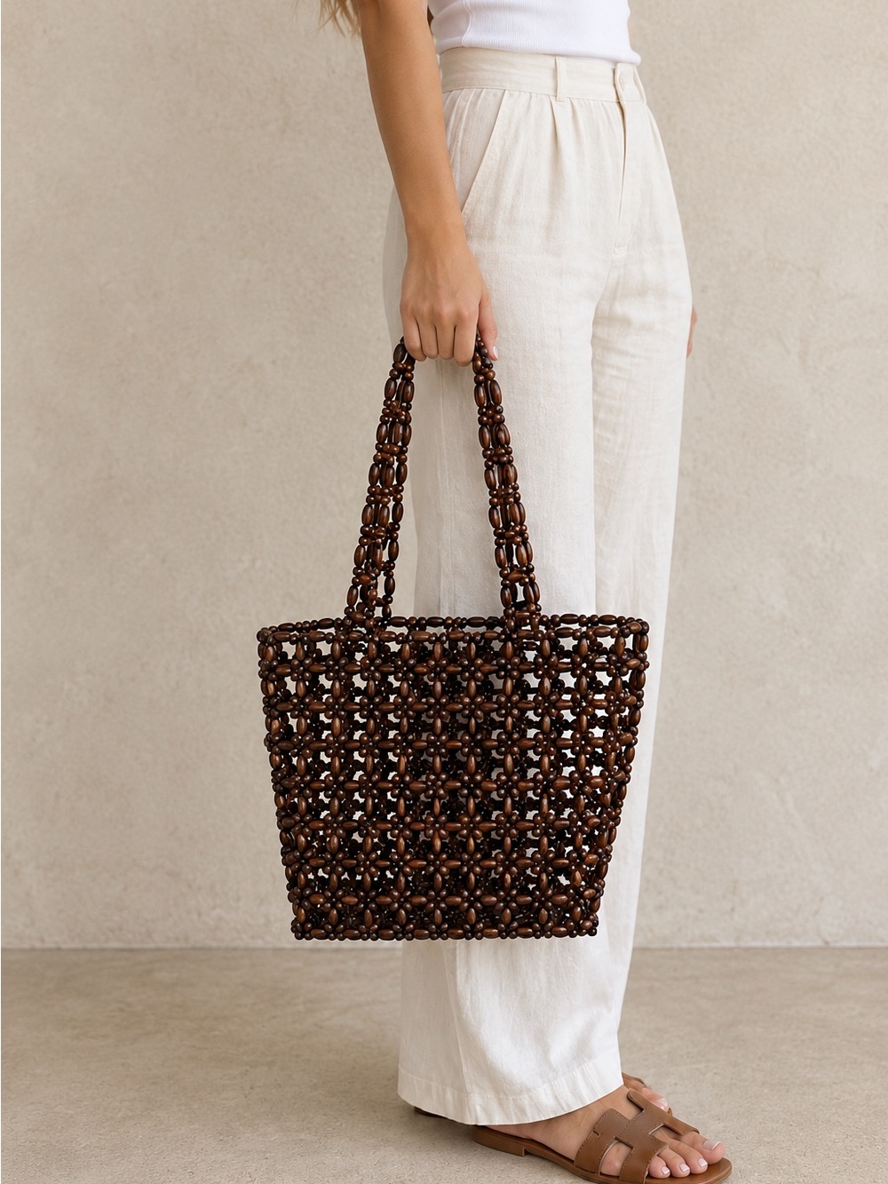 Madewell Wood Beaded Tote